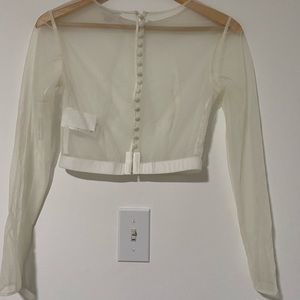 David’s Bridal Layover Ivory Shell